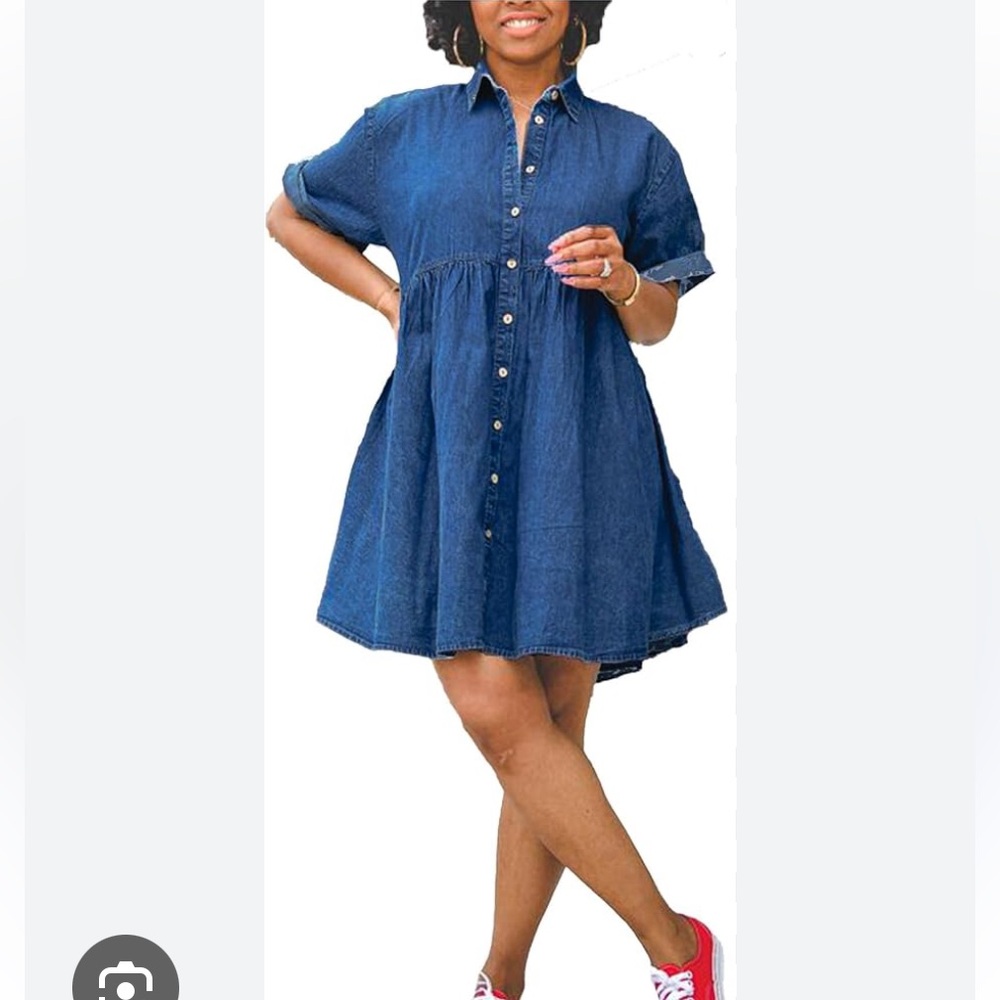 Easel denim babydoll dress size M